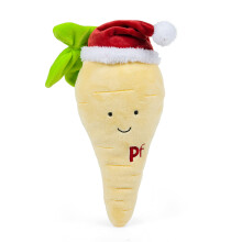Petface Peter Parsnip Christmas Plush Dog Toy with Built-In Squeaker (