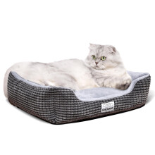 Baodan Small Dog Bed, Washable Dog Cat Bed for Small Dogs, Rectangle D