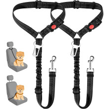 2 Pack Dog Car Headrest Seat Belt - for Pet Dogs Safety Harness Travel