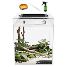 Reptile Growth Tall Terrarium set (PC), 8''*8''*11''with Top Sliding D