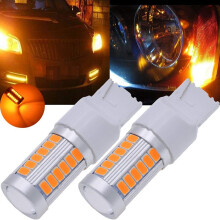 7440, T20 Led Bulbs Amber Yellow 900 Lumens Super Bright Turn Signals Light Brake Stop Parking Light Back Reverse Light Tail Light Bulb 12V 3.6W
