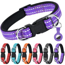 AUAUY Reflective Nylon Dog Collars, Double Security Adjustable Classic