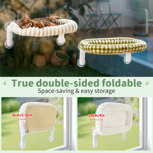 GUUSII HOME Cat Window Bed Perch Foldable Suction Cup Window Sill Hamm 2