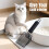BasicForm Metal Cat Litter Scoop - Fast Sifting Deep Shovel with Comfy 6