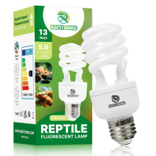 REPTI HOME Reptile UVB Light Bulb 13W, UVA UVB 5.0 Fluorescent Lamp Bu