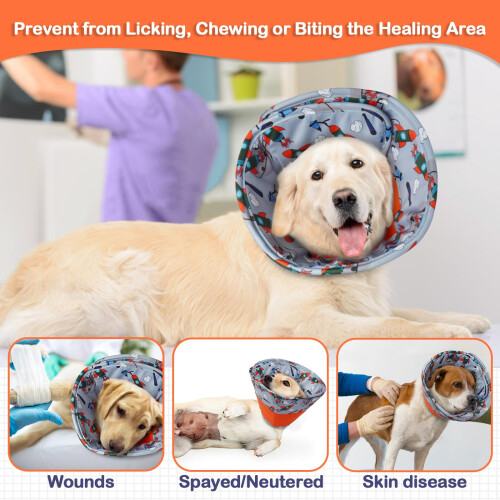 Hjumarayan Soft Dog Cone - Cones after Surgery Soft, Buster Collars fo 2