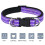 AUAUY Reflective Nylon Dog Collars, Double Security Adjustable Classic 6