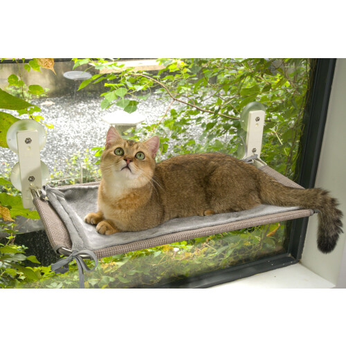 PEFUNY Cordless Folding Cat Window Perch, Cat Hammock for Window and W 1