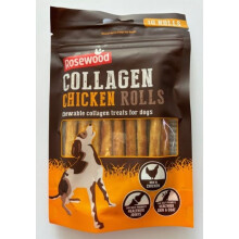 Small Collagen Chicken Rolls Dog Treats, 10 x Stick Treats (Single 70g