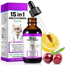 15 in 1 Multivitamin Drops for Cats,Cat Vitamin and Supplements with G