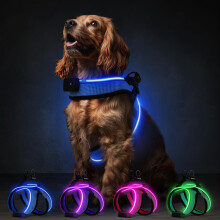 Light Up Dog Harness,360High Brightness,Rechargeable LED Dog Harness,