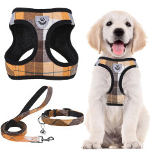 PUPTECK Dog Harness Small Dog with Collar and Lead Set Step-in No Pull
