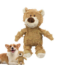 Unbreakable Bear Dog Toy, Robust Plush Dog Squeaky Chew Toys Indestruc