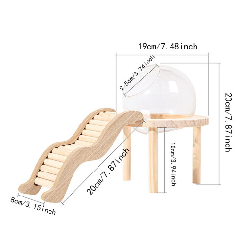 Baoblaze Hamster Sand Bath Container, Acrylic Shower and Digging Room 2