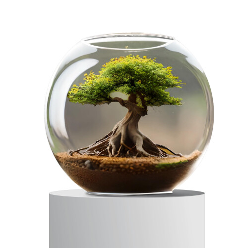 WAVE Crystal Globe Blown Glass 20 2