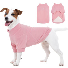 Kuoser Dog Sweatshirt Pink S, Warm Fleece Dog Jumper with Front Legs,