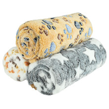 3 Pcs XL Pet Soft Dog Blankets Washable, Puppy Blankets, 107x75cm, Paw