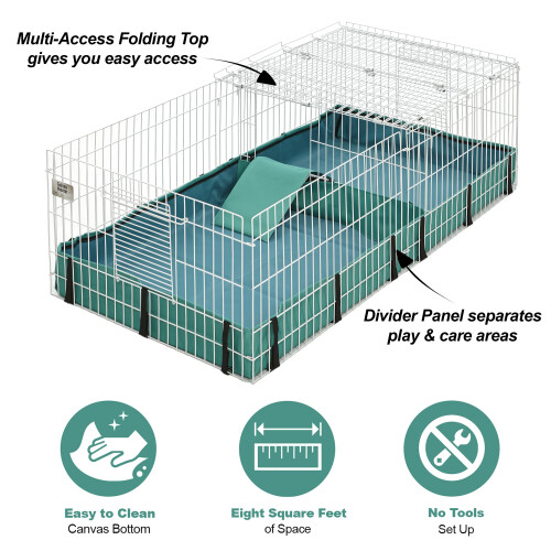 MidWest Homes for Pets Guinea Habitat Plus Cage, Includes Divider Pane 1