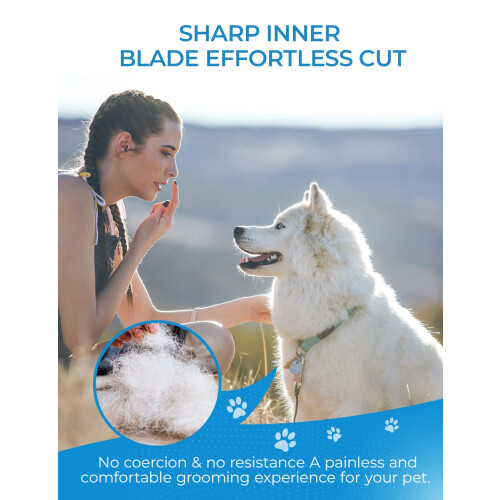 Morpilot Dog Grooming Brush, Cat Detangling Comb - 23+12 Teeth Double 2