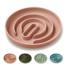 OHMO Slow Feeder Dog Bowl, Silicone Dog Bowls with Suction Cup Slow Do