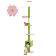 PAWZ Road Cat Tree Floor to Ceiling with Height Adjustable 216cm to 27