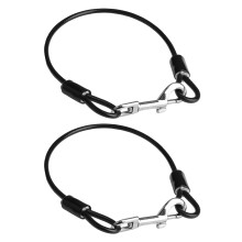 Anti Chew Dog Lead, 2Pcs Metal Dog Lead Chain Dogs Leads Extension Che