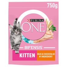 Purina One Kitten Dry Cat Food with Chicken and Wholegrain 750g