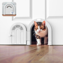 Purrfect Cat Door - No-Flap Interior Door for Cats Up to 20 lbs, Easy