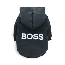 LtuzPet Dog Hoodie “Boss” Printing Dog Sweater Soft Fleece Pet Clothes