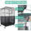 ASOCEA Bird Cage Seed Catcher Adjustable Bird Cage Cover Soft Nylon Me 3
