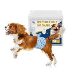 Flying Paws Dog Nappies Male 52 count M, Disposable Wetness Indicator