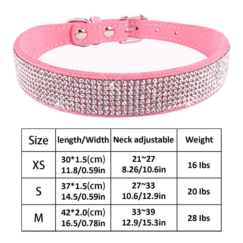TSKDKIT Puppy Collar for Cat Small Dog Collar Cute Rhinestone Pet Coll 1