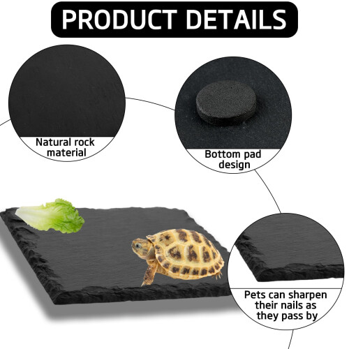 Reptile Basking Slate Platform Aquarium Tortoise Bathing Resting Platf 2