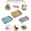 Hoquare Large Rabbit Litter Tray, Rectangular Bunny Litter Box with Gr 5