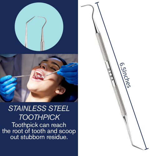 OCBA 2 Pcs Pet Teeth Cleaning tools Double Headed Tarter Scraper & Too 1
