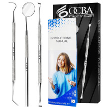 OCBA 2 Pcs Pet Teeth Cleaning tools Double Headed Tarter Scraper & Too