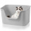 Duscdesp Open Top High Sided Cat Litter Box, 443822cm Extra Large Sp 1