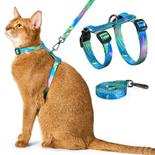 Cat Harness and Leash Set - Escape Proof Adjustable Cat Harness, Comfo