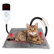Afenau Pet Heating Pad, 45 * 45cm Cat Heat Pad with 9 Temperatures & 5