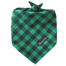 Adjustable Plaid Dog Bandanas,1PC Soft Washable Cotton Triangle Bib Ke