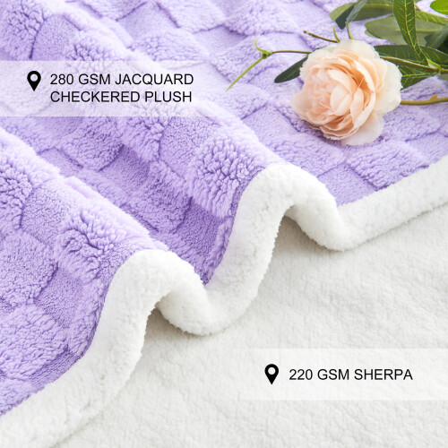 Yaning Checkered Waterproof Blanket for Bed Couch Sofa Car, Fluffy Sof 2