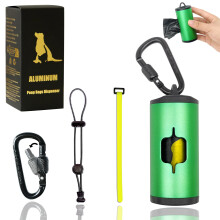 SHAOUMAN Metal Dog Poop Bags Holder Aluminum Poo Bags Dispenser with 1