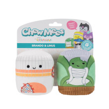 Squishmallows Chewmees 3.5-Inch Brando Shoe + Linus Sock Pet Toys - Ch