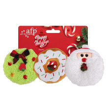 ALL FOR PAWS Christmas Dog Toy MerryTough Buddy, Holiday Plush Squeaky