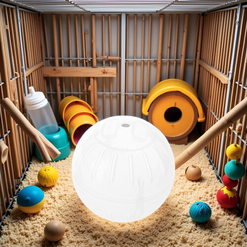 White Silent Exercise Ball Plastic Spinner Hamster Running for Sugar G 2