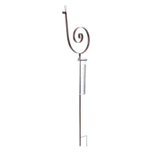 Metal Garden Rain Gauge Stake with Vivid Snail Design for Accurate Rainfall Measurement Yard Decor