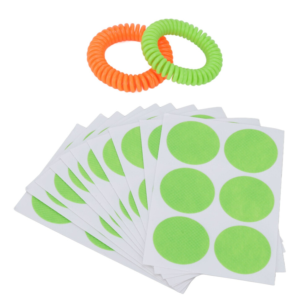 Mosquito Repellent Set: 32 Bracelets & Stickers with Plant Extract