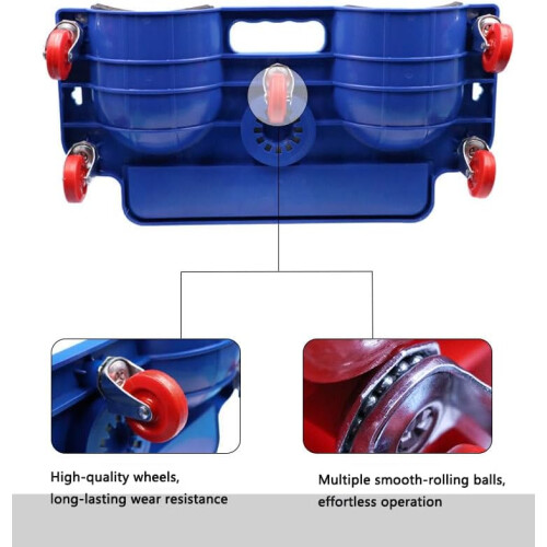 Rolling Knee Pads with Tool Tray for Flooring Installation, Garage and Workshop, Black 1