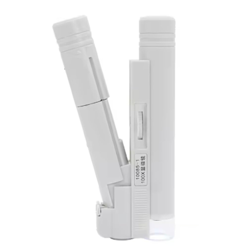 Light Handheld Microscope 100X Magnification Pocket Size Portable Led Foldable Jewelry Magnifier