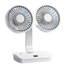 Dubbelzijdige Ventilator, Desktop-Oscillerende Dubbele Ventilator, Dubbele Desktop-Oscillerende Ventilator, USB-Oplaadbare Wind met 4 Versnellingen